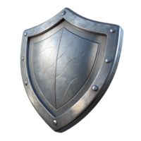 serene modern Silver Shield Angled View Isolated high quality png