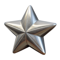 magnificent abstract Silver Star Ornament Isolated Transparent Background high quality png