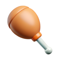 serene creative Single Drumstick Isolated on Transparent Background detailed png