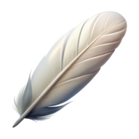 wonderful minimalist Single White Feather Falling Gently Cutout Element premium png