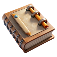 wonderful vintage Sketchbook with Pencil Drawings Isolated with Realistic Paper Texture original png