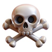 elegant abstract Skull and Crossbones Icon Isolated Element professional png