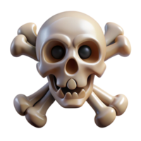 serene abstract Skull and Crossbones Pirate Symbol Isolated Cutout authentic png
