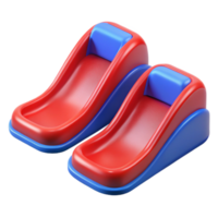 extraordinary minimalist Slides for Kids Bright Red and Blue Transparent Background high resolution png