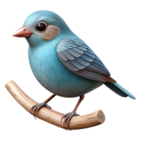 extraordinary classic Small Bird Perched on Branch Transparent Background high quality png