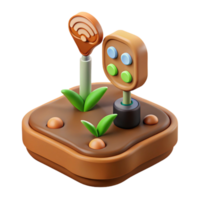 impressive rustic Smart Agriculture Sensor with Soil Moisture Data Isolated Cutout high quality png