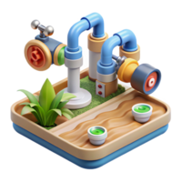 wonderful traditional Smart Agriculture System with Irrigation and Monitoring Isolated Transparent Background exclusive png