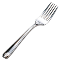 Shiny stainless steel fork with a sleek design png