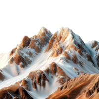 Snowcapped mountains with sharp peaks and rugged terrain png