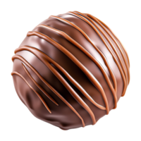 chocolate truffle with caramel drizzle and texture png