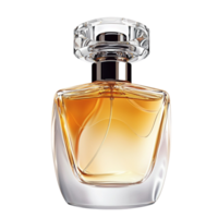 glass perfume bottle filled with ambercolored fragrance png