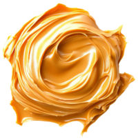 swirl of golden peanut butter with a creamy texture png