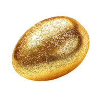 Glittering golden egg with a reflective surface and a luxurious shine png
