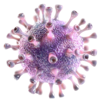 Microscopic view of a virus with a spiky and detailed structure png