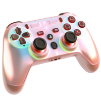 Shiny pastel colored gaming controller with multiple buttons and joysticks png