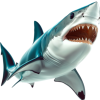 Powerful shark with sharp teeth and a sleek streamlined body png