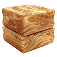 Two wooden blocks with a unique grain pattern and a polished surface png