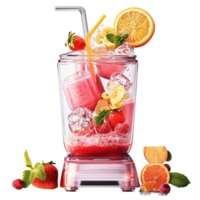 Reing fruit ie with ice cubes and citrus slices png