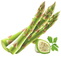 green asparagus spears with a crisp and tender texture png