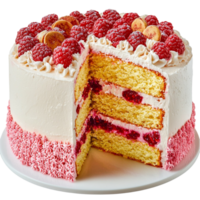 raspberry and cream layered cake a fluffy and texture png