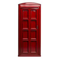 Classic Red Telephone Booth with Traditional Design and Unique Charm png