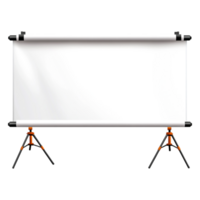 Blank Projector Screen on Tripod Stand for Presentations and Events png