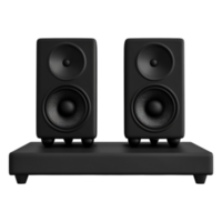 Modern Black Studio Speakers Platform for Audio Production png