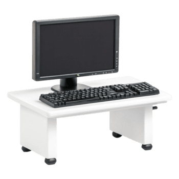 Modern Desktop Computer Setup with Monitor and Keyboard on Table png