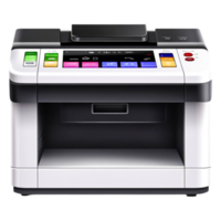 Modern Multifunction Printer with Color Display and Sleek Design png