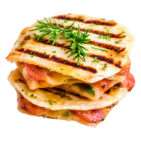 Grilled Tortilla Stacks with Fresh Vegetables and Herbs png