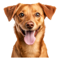 Happy Golden Dog Smiling with Joy in a Bright and Cheerful Setting png
