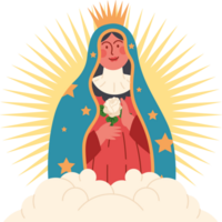 virgin of guadalupe with flower png