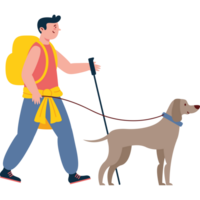 Mann Musher und Schlitten Hund png