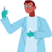 scientist man doing experiment png