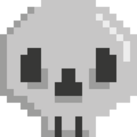 game item pixelated skull png