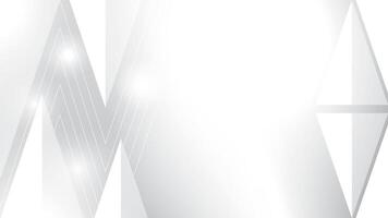 Abstract geometric white and gray color, modern design stripes background with triangle pattern and glowing light illustration. vector