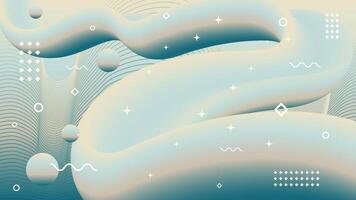 Abstract metallic background of flowing element trend design. vector