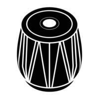 Indian drum icon in simple style on white background vector