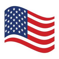 an American flag on a white background vector