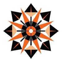 design an abstract mandala using geometric shapes. vector