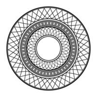 Decorative round frame for design with a abstract geometrical ornament. Circular pattern. Circle frame. For textile, embroidery, porcelain, sandblast, laser cutting, engraving, ceramics, forging. vector