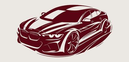 A car logo with a red and white design vector
