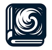 A book with a swirl on it vector