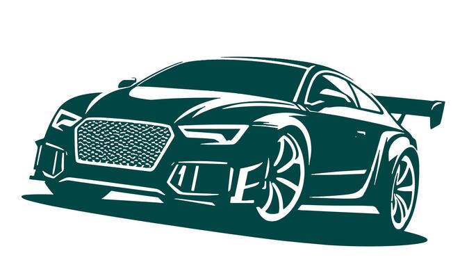 An image of a racing car on a white background