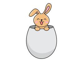 Easter Egg Rabbit Background vector
