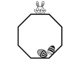 Easter Frame Outline Background Illustration vector