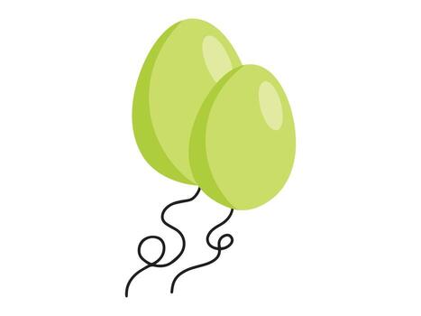 Egg Balloon Easter Background vector