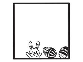 Easter Frame Outline vector