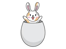 Rabbit Easter Egg Background vector