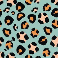 Abstract Leopard Print Pattern with Orange, Black vector